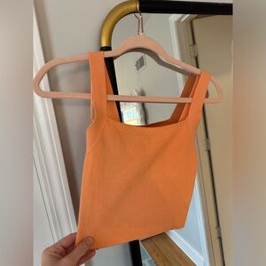 Zara orange rib tank
